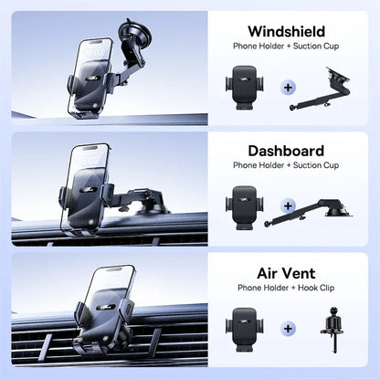 Baseus Car Phone Holder Sucker for Dashboard Windshield Mobile Car Cell Phone Holder Clamp for Iphone Pro Xiaomi Huawei Samsung