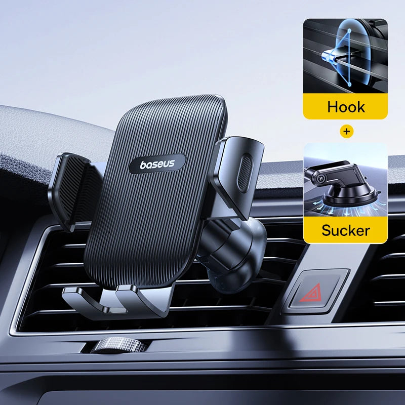 Baseus Car Phone Holder Sucker for Dashboard Windshield Mobile Car Cell Phone Holder Clamp for Iphone Pro Xiaomi Huawei Samsung