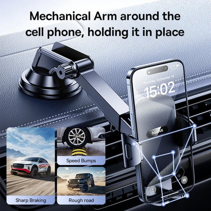 Baseus Car Phone Holder Sucker for Dashboard Windshield Mobile Car Cell Phone Holder Clamp for Iphone Pro Xiaomi Huawei Samsung