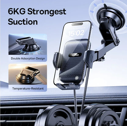 Baseus Car Phone Holder Sucker for Dashboard Windshield Mobile Car Cell Phone Holder Clamp for Iphone Pro Xiaomi Huawei Samsung