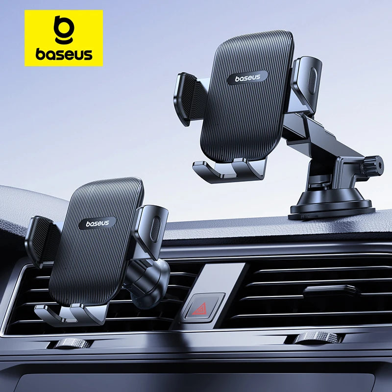 Baseus Car Phone Holder Sucker for Dashboard Windshield Mobile Car Cell Phone Holder Clamp for Iphone Pro Xiaomi Huawei Samsung